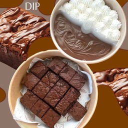 บราวนี่คิวบ์ (ดาร์กช็อก) นูเทลล่าวิปปิ้งครีม