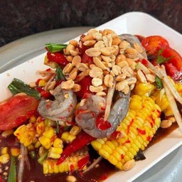 ตำข้าวโพดอบกุ้งสด