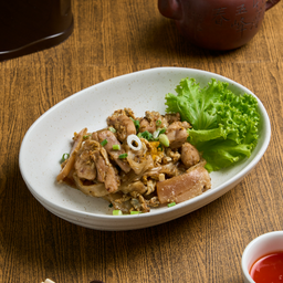 ก๋วยเคี๋ยวคั่ว  กุ้งแชบ๊วย + หมึกกรอบ