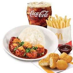 [อร่อยซ่ากับโค้ก] ชุดอิ่มคุ้ม แมคข้าวน้ำตกไก่กรอบ