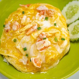 (เมนูแนะนำ) ข้าวไข้ข้นกุ้ง