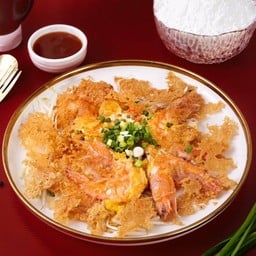 กุ้งสดทอดกรอบ / Crispy Fried Omelette with Shrimps