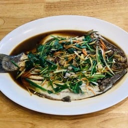 ปลากระพงนึ่งซีอิ้ว