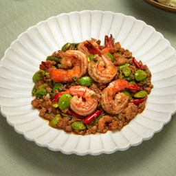 ผัดสะตอกะปิกุ้ง