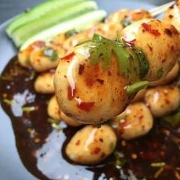 Set 3 ไม้ ลูกชิ้นหมูทำเองย่าง สูตรเมืองทอง อร่อยเด้งดึ๋ง