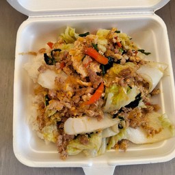 หมูสับผัดวุ้นเส้น