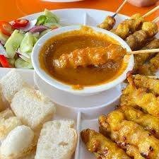 หมู ไก่ สะเต๊ะชุด A 10 ไม้