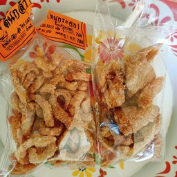 หมูกระจก+หนังไก่ทอด