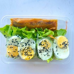 Sl10 สลัดโรล ไข่ต้ม มัVegan มังสวิรัต (4ชิ้น)