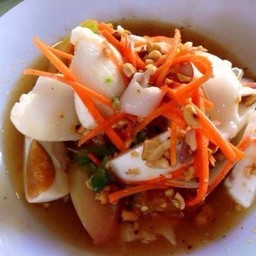 Spicy Salad with Young Coconut and Governor’s Plum ตำมะพร้าวอ่อนกับลูกตะขบ