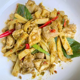 ผัดพริกแกงเขียวหวาน (กับข้าว)