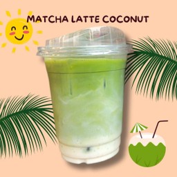 มัทฉะลาเต้มะพร้าว