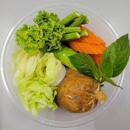 K-321 น้ำพริก มะขามหมูสับ+ ชุดผัก (กับข้าว)