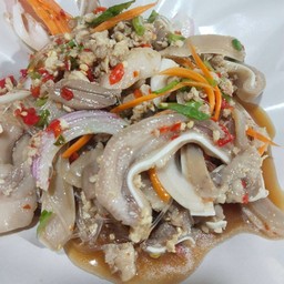 ยำวุ้นเส้นหมูสับหูหมู