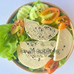 Sl22 สลัดผัก หมูยอ(กล่องกลมน้ำตาลเล็ก)