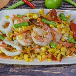 ตำข้าวโพดทะเล