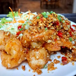 กุ้งคั่วพริกเกลือ