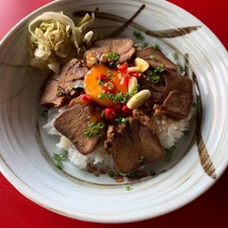 ข้าวลิ้นตุ๋นไข่ดอง