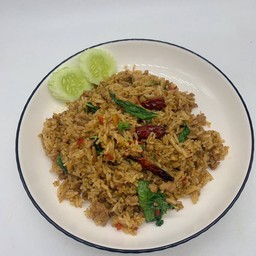 ข้าวคลุกกะเพราหมูสับโบราณ