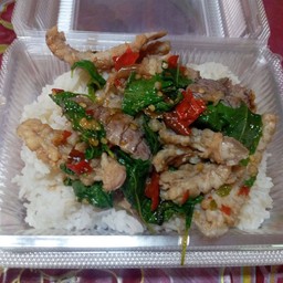 กะเพรากั้งราดข้าว