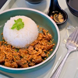 เซต ข้าวหมูกรอบทอดกระเทียม