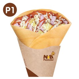 P1 ซอสพิซซ่า+ชีส+แฮม+สับปะรด