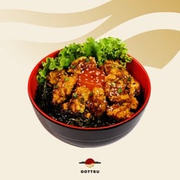 ข้าวหน้าไก่คาราเกะไข่ดอง