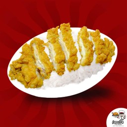 ข้าวหน้าไก่กรอบ ซอสมะเขือเทศ