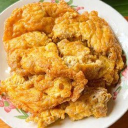 ข้าวไข่เจียวกุ้ง+หมูสับ