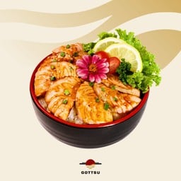 ข้าวหน้าแซลมอนเบิร์น