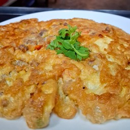 ไข่เจียวหมูสับ กับข้าว