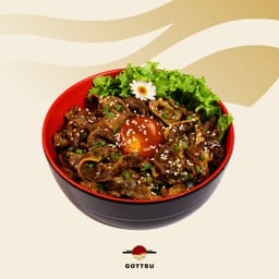 ข้าวหน้าเนื้อผัดทรัฟเฟิลไข่ดอง