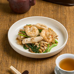 ผัดซีอิ๊ว - กุ้งแชบ๊วย ( ใหญ่ 24/1 )
