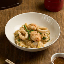 สุกี้รวมมิตร (กุ้งแชบ๊วย +  หมึกสด + หมู )