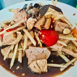 ตำปูปลาร้าหมูหย่อ