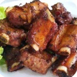 ข้าวราดซี่โครงหมูทอด