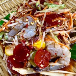 ตำกุ้งสดปูปลาร้า