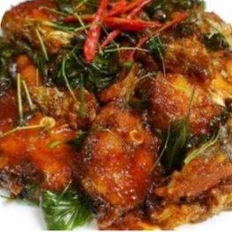 ข้าวราดปลาดุกทอดราดพริก