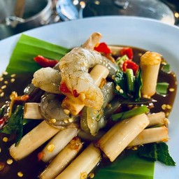 ตำไหลบัวกุ้งสด