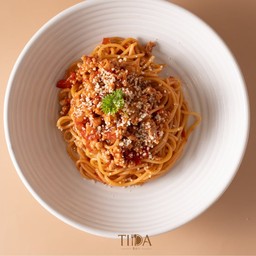 สปาเก๊ตตี้ซอสมะเขือเทศหมูสับ