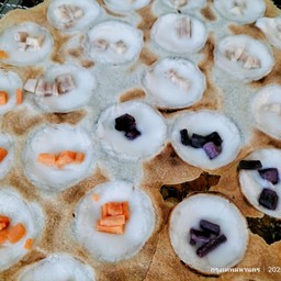 ขนมครก หน้ามันแครอท+มันม่วง+เผือก