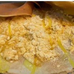 เครปหมูหยองน้ำสลัดโบราณราดมายองเนส