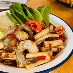 ตำไหลบัวกุ้งสด