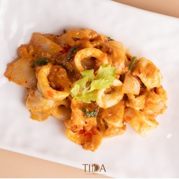 หมึกผัดไข่เค็ม