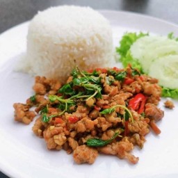 ข้าวราดกระเพราหมู #60