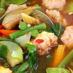 แกงป่าหมูเด้ง ( เป็นกับข้าว )