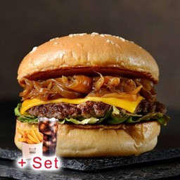 คลาสสิกสแมชเบอร์เกอร์ Set (Drink + Fries)