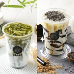 [เซตสุดฮิต] นมสดเฉาก๊วยเมล็ดเจีย + มัจฉะ Uji japan