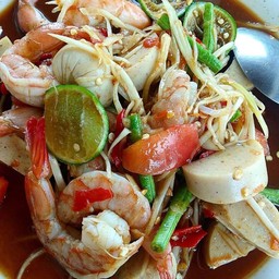 ตำกุ้งใส่หมูยอ