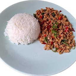 ร้านกะเพราหัวร้อนbyซี สาขาบางกรวย